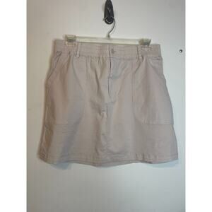 Michael Stars Womens Skirts Cement Plus 1X Stretch Twill Monroe Mini Elastic